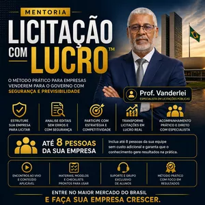 Imagem de Mentoria - Licitação com Lucro criado por CONSULTORIA E ASSESSORIA EM LICITACOES LTDA na hotmart