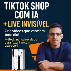 Imagem de capa para o Curso online TikTok Shop com IA + Live Sem Aparecer