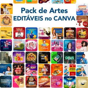 Packs editáveis direto no Canva