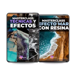Imagen de portada para Curso online 2 Masterclass: 5 Técnicas y Efectos + Efecto Mar con Resina