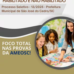 Imagem de capa para o Ebook 📘 Apostila Completa – Professor de Ensino Fundamental (Séries Iniciais) – São José do Cedro/SC