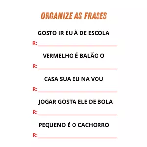 Imagem de capa para o Ebook Organize a frase