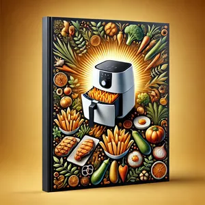 Imagem de capa para o Ebook Airfryer: Cuidados Essenciais e +150 Receitas Irresistíveis