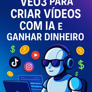 Imagem de capa para o Ebook Ganhe Dinheiro com Vídeos de IA: Guia Rápido do Veo3 para Iniciantes