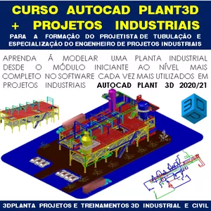 Imagem principal do produto Autocad Plant3D 2020 + Projeto Industrial 
