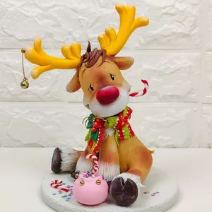 Imagem de capa para o Curso online Curso de Biscuit Rena de Natal