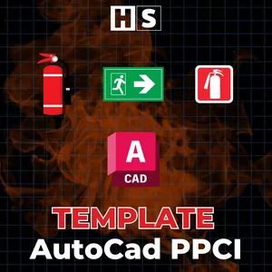 Imagem de capa para o Ebook HS Template AutoCad Projeto PPCI