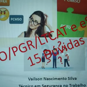 Imagem de capa para o Ebook eBook - GRO, PGR, LTCAT e eSocial - 15 Dúvidas 