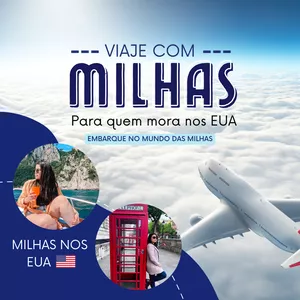 Imagem de capa para o Curso online Curso completo de milhas para viajar de graça para você que mora aqui nos EUA!