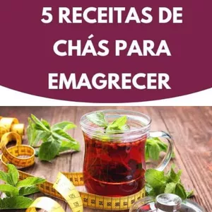 Imagem de capa para o Ebook 5 Receitas De Chás Para Emagrecer Rápido 