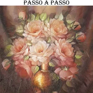 Imagem de Rosas Champagne em vaso de metal criado por SILVIO na hotmart