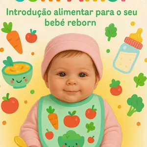 Imagem de capa para o Ebook Comidinhas de amor - Introdução alimentar para o seu bebê reborn