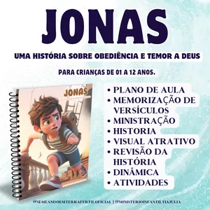 Imagem de capa para o Ebook JONAS, UMA HISTÓRIA SOBRE OBEDIÊNCIA E TEMOR A DEUS 🌟!