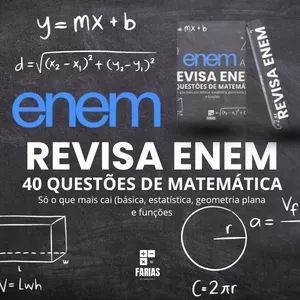 Imagem de capa para o Ebook REVISA ENEM DE MATEMÁTICA (SÓ O QUE MAIS CAI)