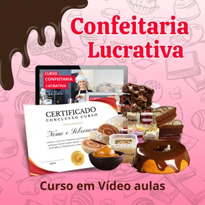 Imagem de capa para o Curso online Confeitaria Fácil e Lucrativa com 📜 Certificado