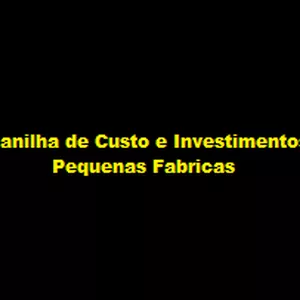 PLANILHA DE INVESTIMENTO E CUSTO