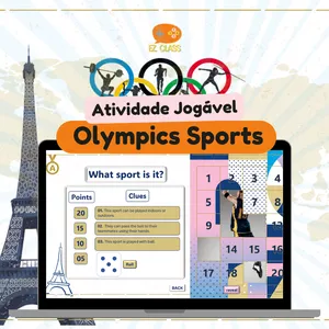 Imagem de capa para o Curso online Olympic Games - Atividade Jogável para aula de inglês no PowerPoint