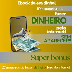 Imagem de capa para o Ebook Ebook 100 maneiras de ganhar DINHEIRO pela internet SEM APARECER