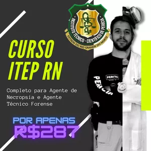 Imagem de capa para o Curso online ITEP-RN: Curso completo para Agente de Necropsia e Agente Técnico Forense (ANTF-RN)