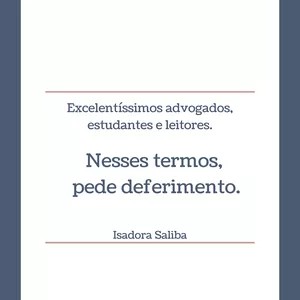 Imagem de capa para o Ebook Nesses termos, pede deferimento.