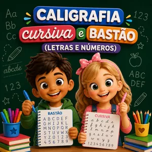 Imagem de Caligrafia - Cursiva e Bastão criado por ALFABETINHO na hotmart