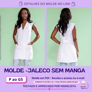 Imagem de capa para o Curso online MOLDE JALECO SEM MANGAS