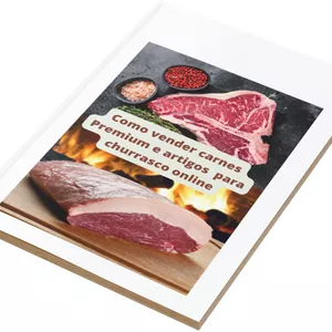 Imagem de capa para o Ebook Como vender carnes premium e produtos para churrasco online