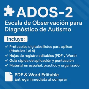 Imagen de portada para Ebook 🧩 ADOS-2 – Escala de Observación para Diagnóstico de Autismo