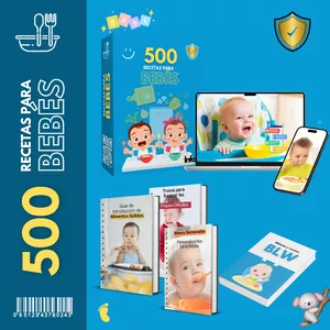 Imagen de portada para Ebook 500 Recetas para Bebés + Bonos