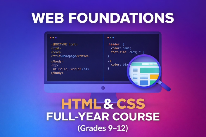 Web Foundations — HTML & CSS Full-Year Curriculum (Grades 9–12)