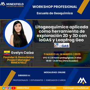 Imagen de portada para Curso online Litogeoquímica aplicada como herramienta de exploración 2D y 3D con ioGAS y Leapfrog Geo