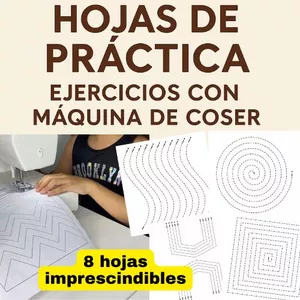 Imagen de portada para Ebook Hojas de práctica - Ejercicios con máquina de coser