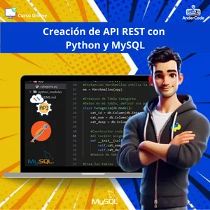 Imagen de portada para Curso online Creación de API REST con Python y MySQL
