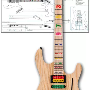 Cover image for Ebook Plans/Blueprints for luthier, Style JB24 guitar