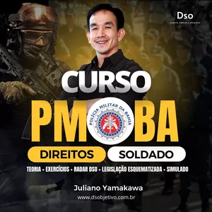 Imagem de capa para o Curso online Curso PM BA - Simples e Objetivo - Soldado (Direitos) - Prof. Juliano Yamakawa