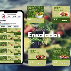 Imagen de portada para Ebook Plantilla editable en Canva sobre ensaladas y comida saludable
