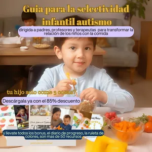 Imagen de portada para Ebook Guía con 50 Estrategias para vencer la dificultades para comer y la selectividad alimentaria en niños con autismo