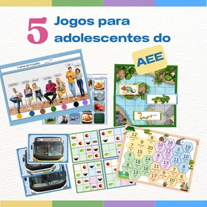 Imagem de capa para o Ebook 5 jogos para adolescentes do AEE