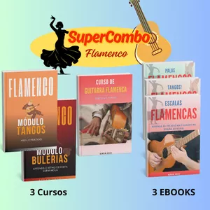 SuperCombo Violão Flamenco 3 ebooks e 3 Cursos em video
