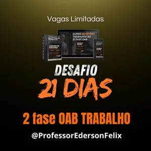 Imagem de capa para o Curso online DESAFIO 21 DIAS - Exame da OAB - Trabalho