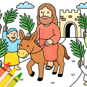 Imagem de capa para o Ebook Jesus História para colorir parte 2