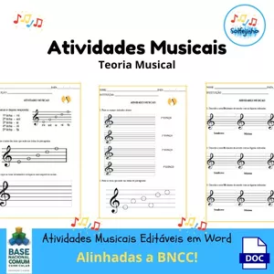 Imagem de capa para o Curso online Atividades Musicais em PDF e WORD.