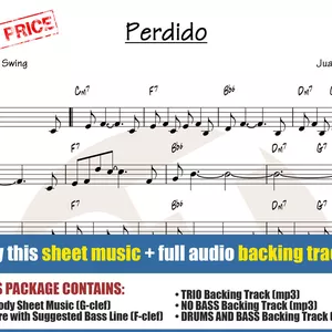 Cover image for Online course Perdido (Sheet Music + Backing Tracks)