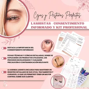 Imagen de portada para Ebook Cejas y Pestañas Perfectas: Lashistas - Consentimiento Informado y Kit Profesional