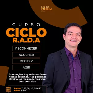 Imagem de capa para o Evento presencial CICLO R.A.D.A - Viva bem com suas emoções - Por Wendell Araújo