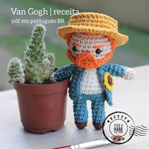 Imagem de capa para o Ebook Van Gogh | Receita Amigurumi PDF