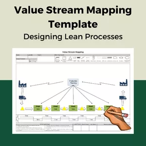Cover image for Online course  Value Stream Mapping - Printable Lean Template
