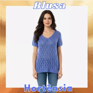 Imagem de capa para o Curso online Curso de Tricô - Blusa Hortênsia 