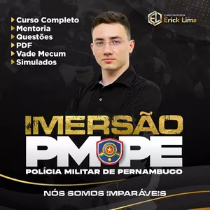 Imagem Curso Professor Erick Lima - Imersão Polícia Militar de Pernambuco (PMPE)