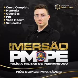 Imagem do curso Curso Professor Erick Lima - Imersão Polícia Militar de Pernambuco (PMPE)